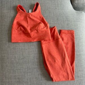 Lululemon wunder train orange set